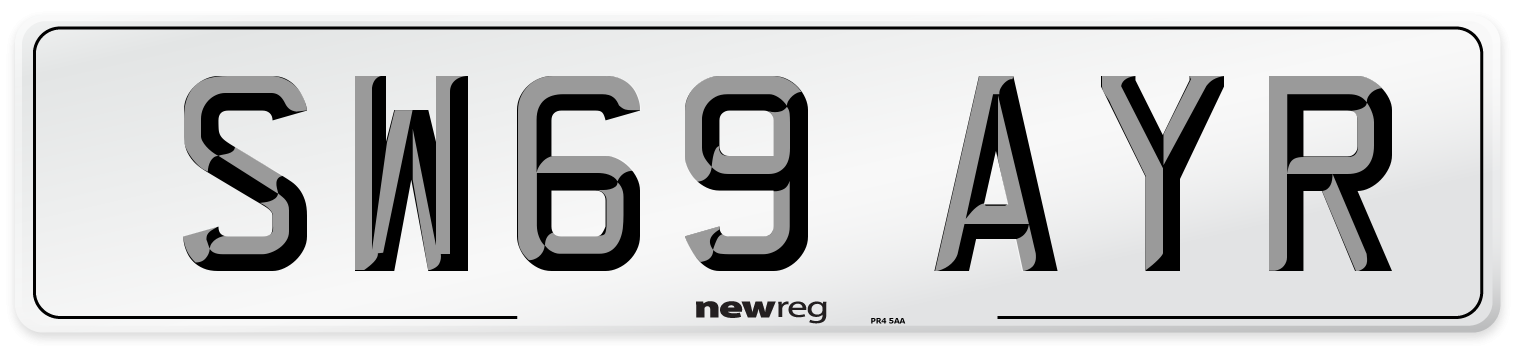 SW69 AYR Number Plate from New Reg